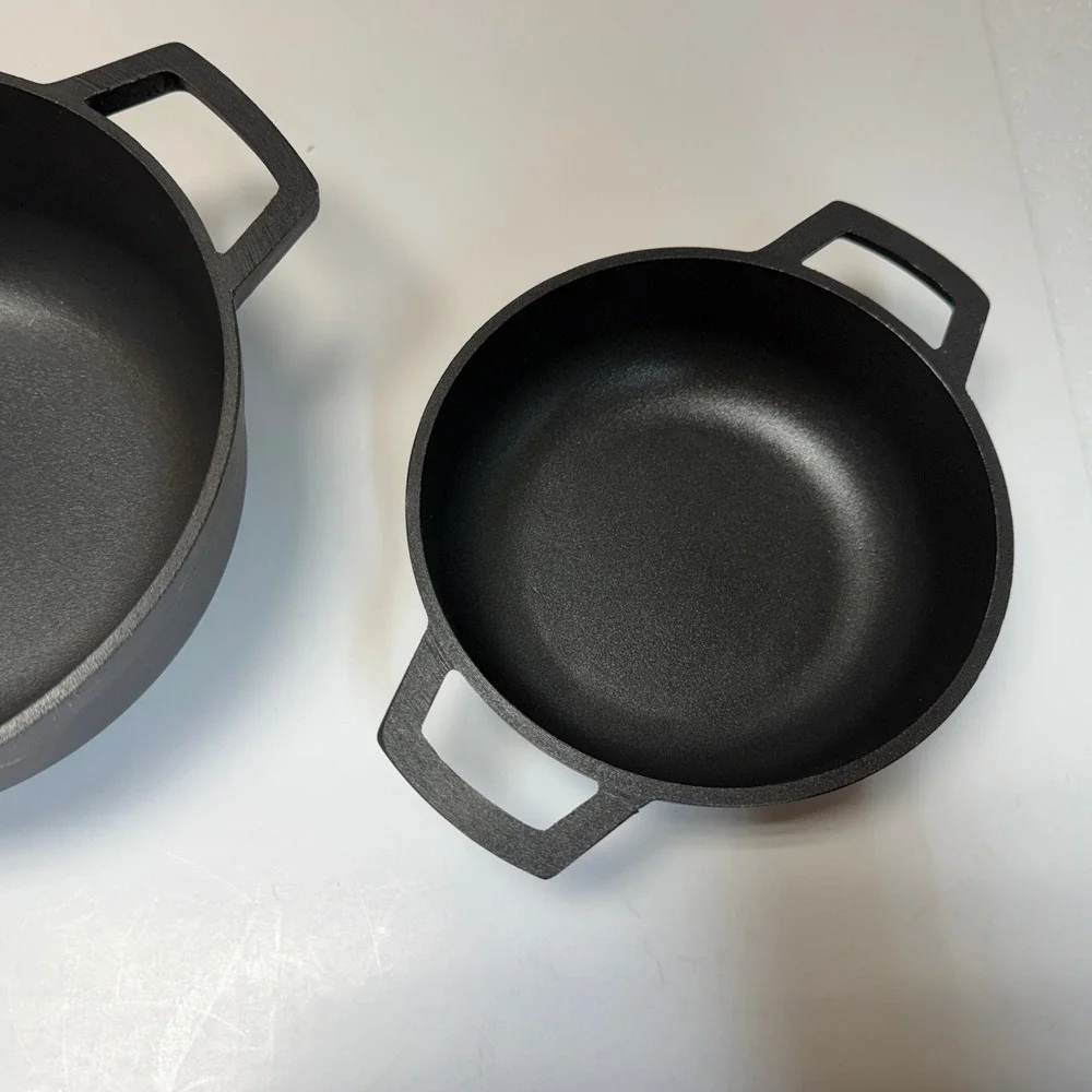 Lot‎ of 3 Imusa Black Cast Aluminum Nesting Pot Kitchen Dual Handle Cookware